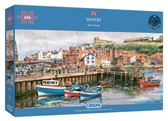Whitby Harbour 636 Piece Jigsaw Puzzle by Gibsons - G374