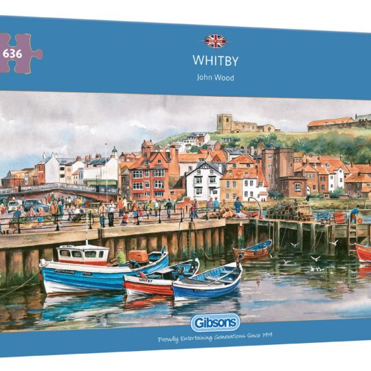Whitby Harbour 636 Piece Jigsaw Puzzle by Gibsons - G374