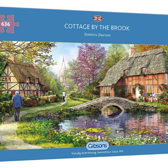 Cottage by the Brook 636 Piece Jigsaw Puzzle by Gibsons - G4050