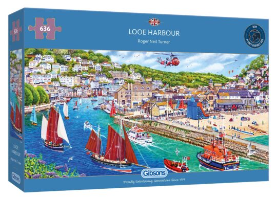 Looe Harbour 636 Piece Jigsaw Puzzle by Gibsons - G4054