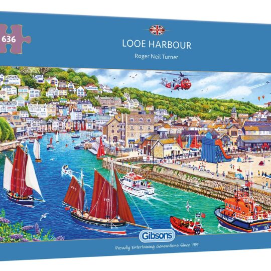 Looe Harbour 636 Piece Jigsaw Puzzle by Gibsons - G4054