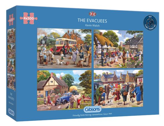 The Evacuees 4 x 500 Piece Jigsaw Puzzle by Gibsons - G5056