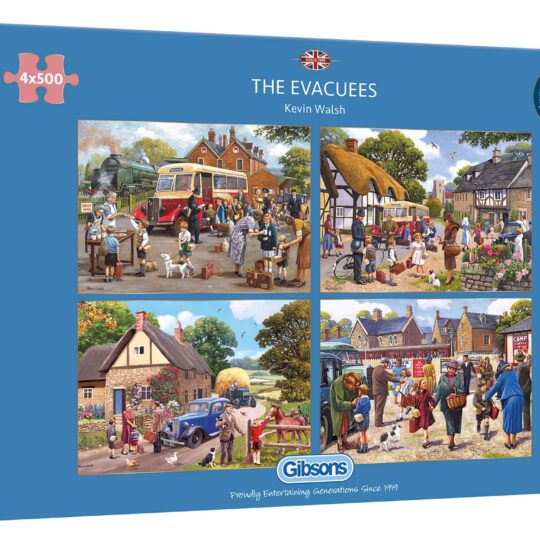 The Evacuees 4 x 500 Piece Jigsaw Puzzle by Gibsons - G5056