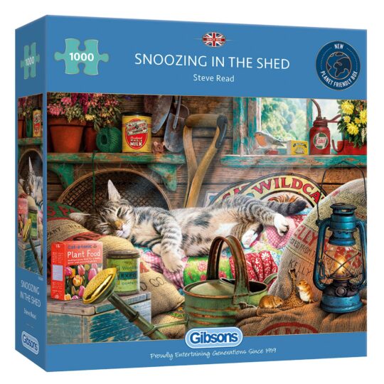 Snoozing in the Shed 1000 Piece Jigsaw Puzzle by Gibsons - G6248