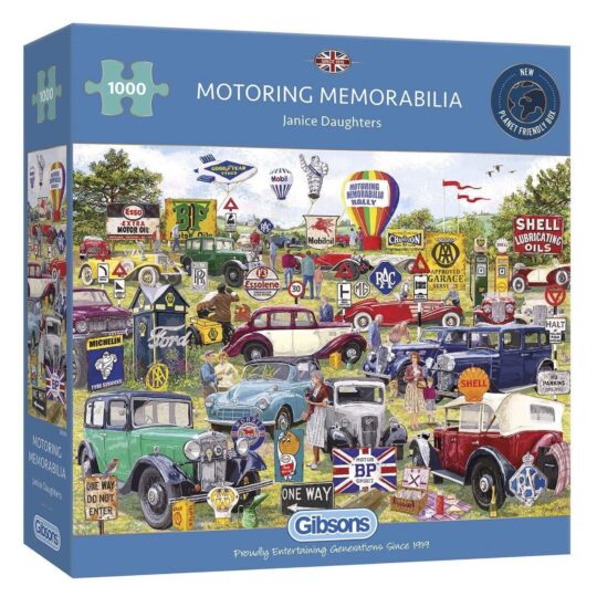 Motoring Memorabilia 1000 Piece Jigsaw Puzzle by Gibsons - G6306
