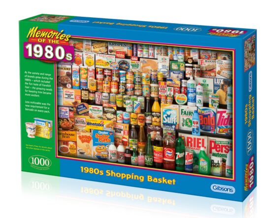 1980s Shopping Basket 1000 Piece Jigsaw Puzzle by Gibsons - G7034