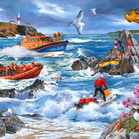 House of Puzzles - HOP0234 - Against The Tide (RNLI) 1000 Piece Jigsaw Puzzle