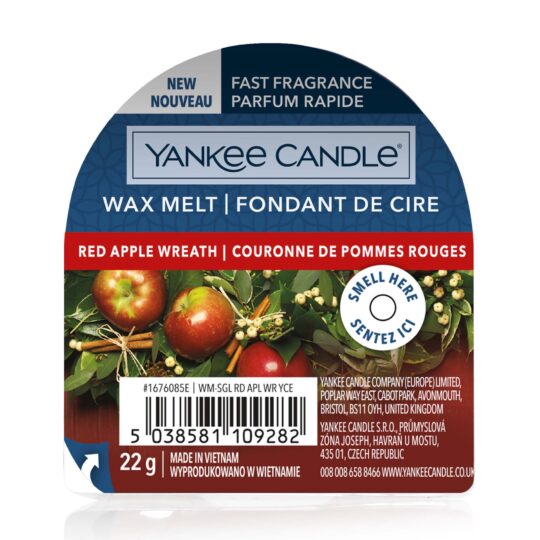 Red Apple Wreath Single Wax Melt by Yankee Candle - 1676085E