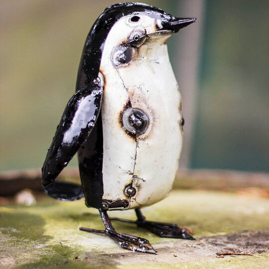 Penguin Chick Metal Garden Sculpture by Chi-Africa - OB013