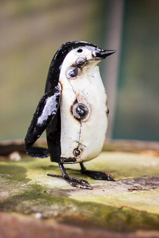 Penguin Chick Metal Garden Sculpture by Chi-Africa - OB013