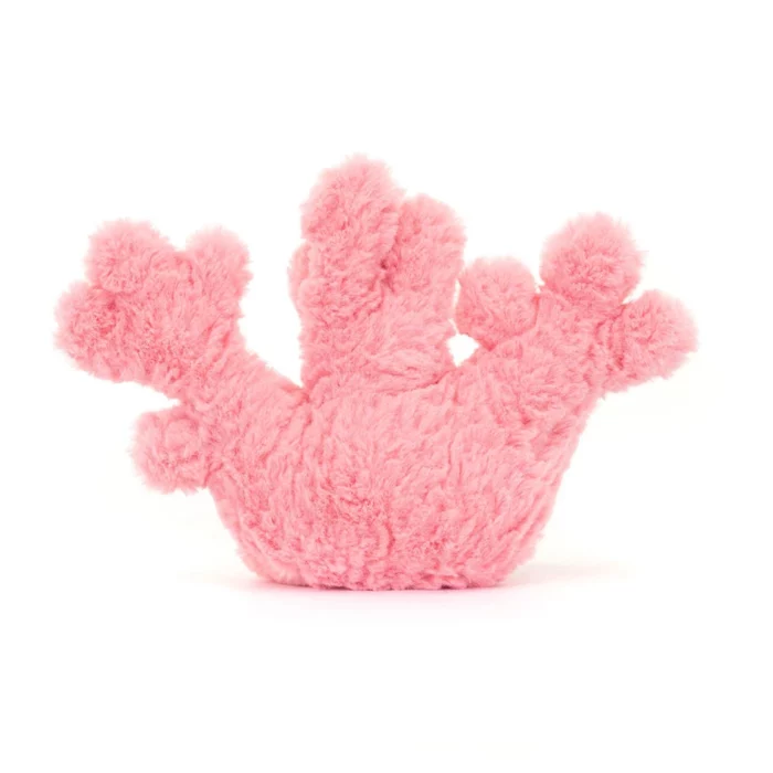 Rear view of the Jellycat Amuseable Coral showing the back texture and fluffy details.