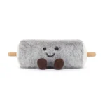 Alternative front view of Jellycat Amuseable Goat Cheese with its happy expression and seated pose.