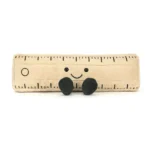 Alternative front view of Jellycat Amuseable Ruler, highlighting the embroidered measurement lines and friendly expression.