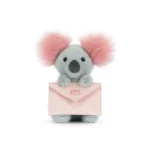 Alternative front view of Jellycat Koala With Message, highlighting the adorable envelope detail and cheerful koala expression.
