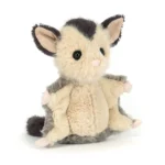Front view of Jellycat Lolly Sugar Glider, with cream and grey fur, wide gliding arms, and big curious eyes.