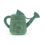Rear view of Jellycat Amuseable Watering Can with plush handle, spout, and Jellycat patch.