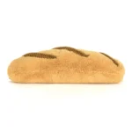 Rear view of Jellycat Amuseable Caprese Baguette highlighting plush golden bread and textured crust detailing.